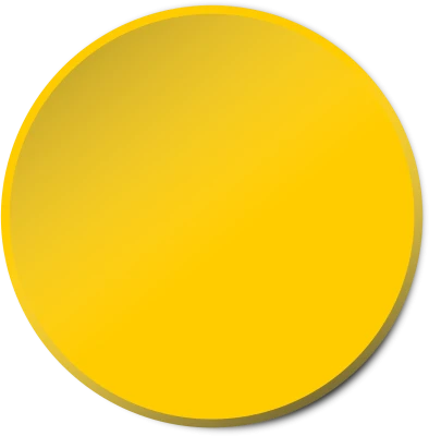 Simple Blank Yellow Circle Button Free PNG