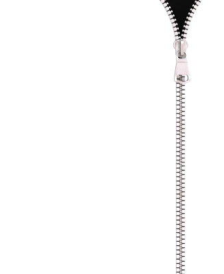 Silver Metallic Vertical Zipper Clipart