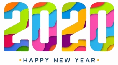2020 Happy New Year PNG – Transparent Background
