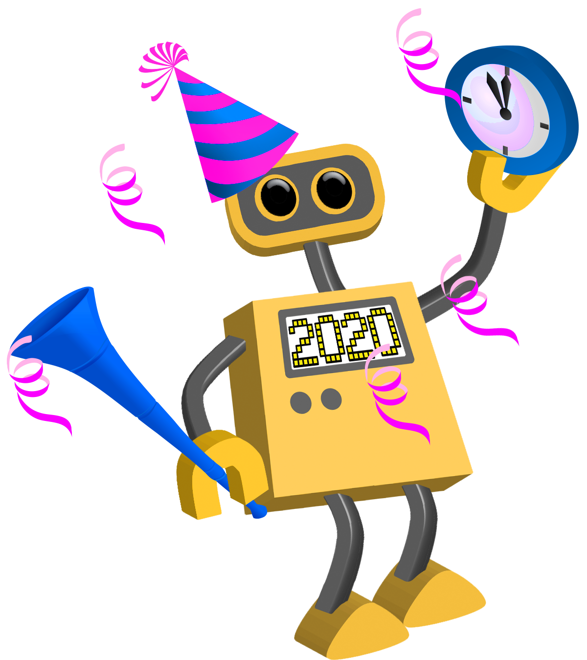 2020 Happy New Year PNG – Transparent Background 9