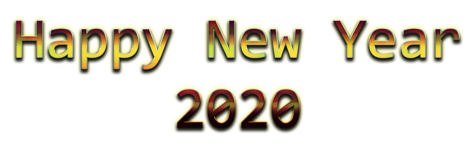 2020 Happy New Year PNG – Transparent Background 19