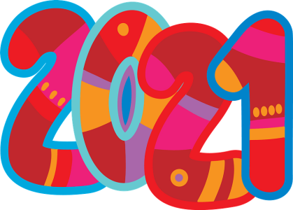 2021 Happy New Year PNG – Transparent Background 17
