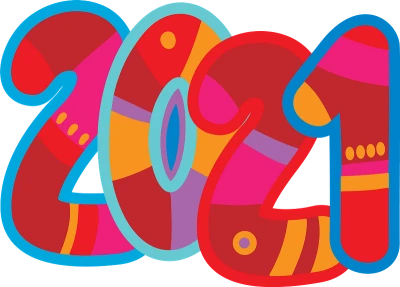 2021 Happy New Year PNG – Transparent Background