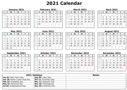 2021 Calendar PNG – Transparent Background 8