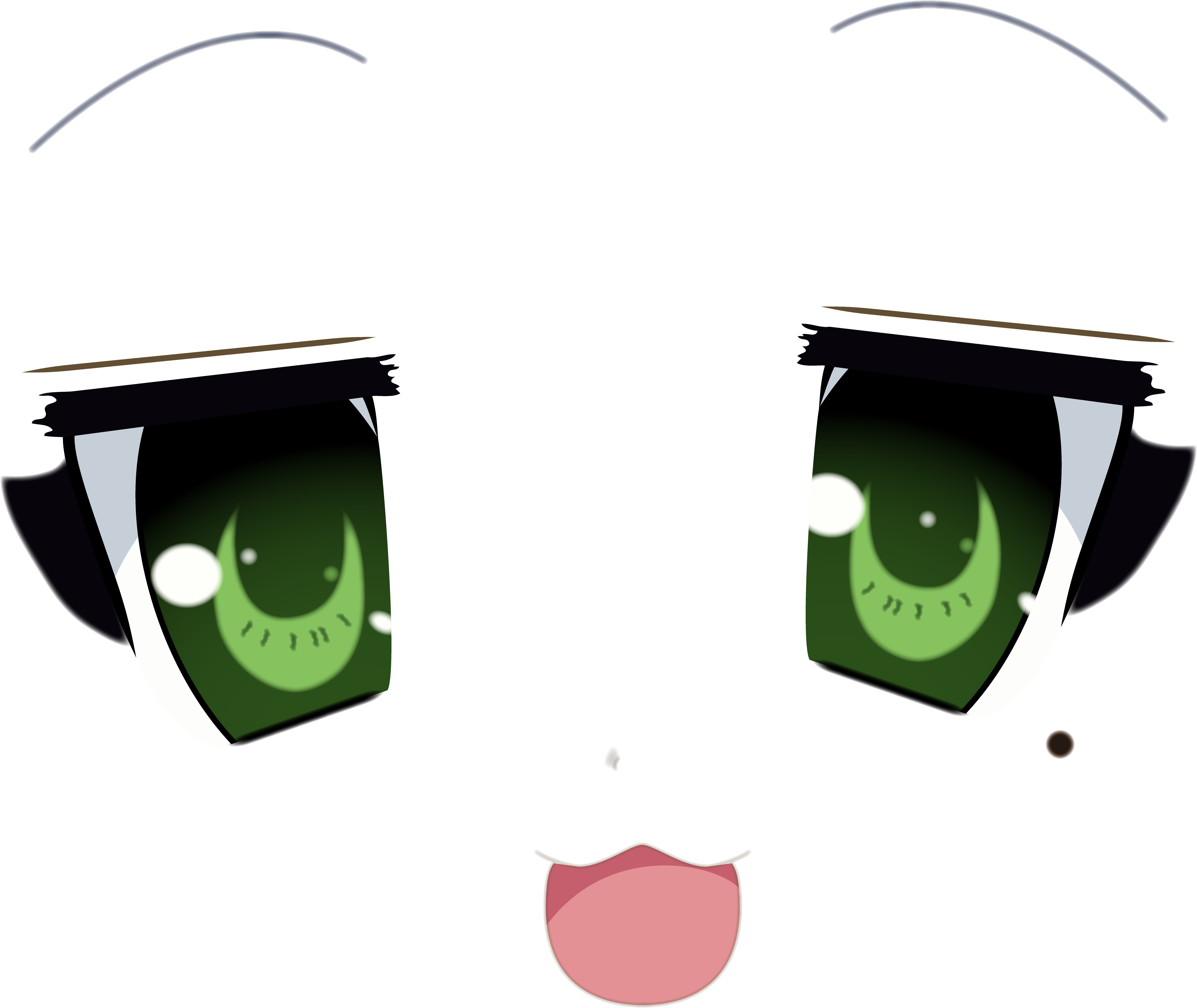 Anime Face PNG – Transparent Background 18