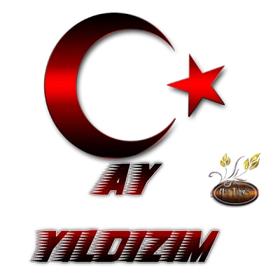 Ay-Yıldız PNG – Crescent and Star Transparent Image