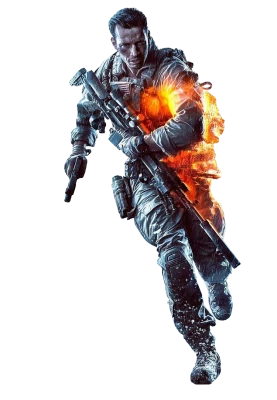 Battlefield Soldier PNG – Transparent Background