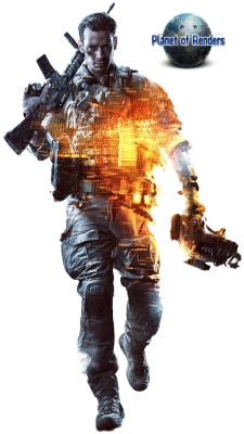 Battlefield Soldier PNG – Transparent Background