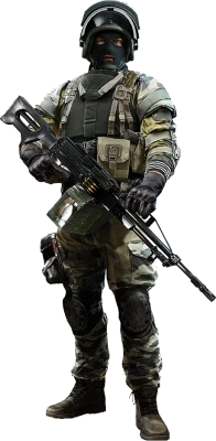Battlefield Soldier PNG – Transparent Background