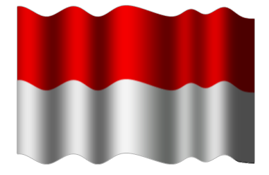 Indonesian Flag Clipart PNG – Red and White Banner Graphic 3