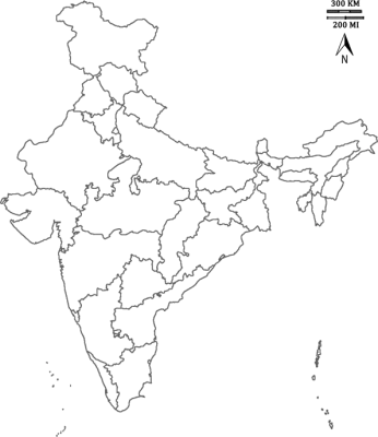 line art India Map, india map png