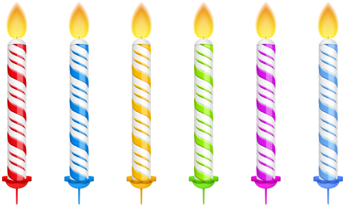 Colorful Birthday Candles PNG Free Download 2