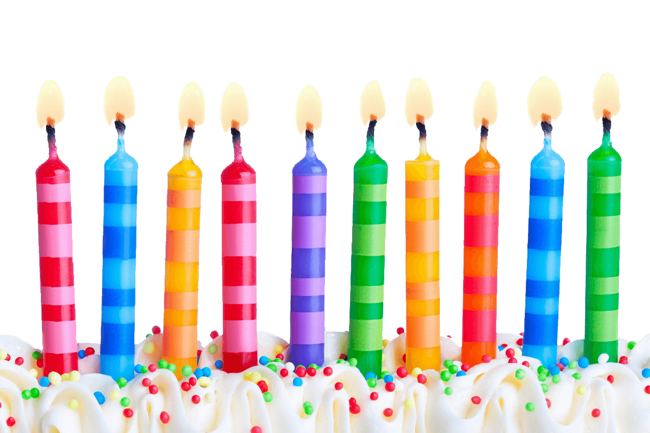 Colorful Birthday Candles PNG Free Download