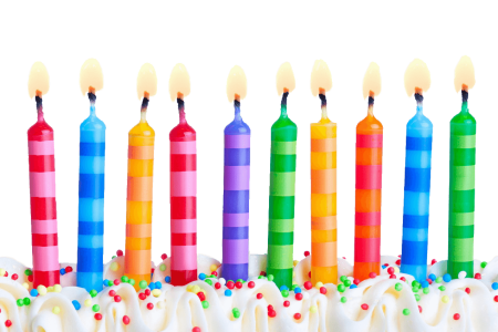 Colorful Birthday Candles PNG Free Download 9