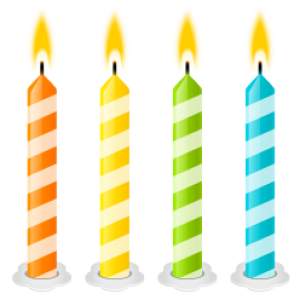 Colorful Birthday Candles PNG Free Download 19