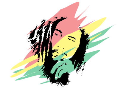 Bob Marley Portrait PNG Download
