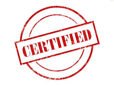 Certified PNG Transparent Image