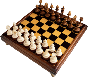 Chess Pieces & Board PNG Download