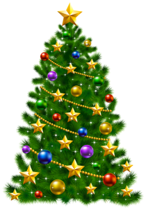 Decorated Christmas Tree PNG Download