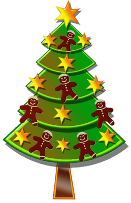 Decorated Christmas Tree PNG Download
