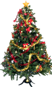 Decorated Christmas Tree PNG Download
