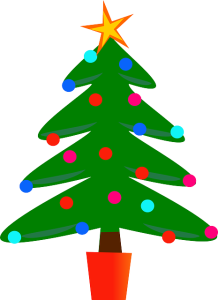 Decorated Christmas Tree PNG Download