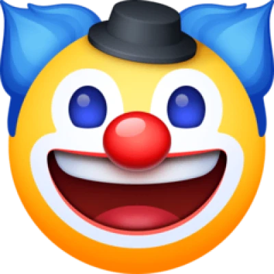 Clown Face Emoji PNG Transparent