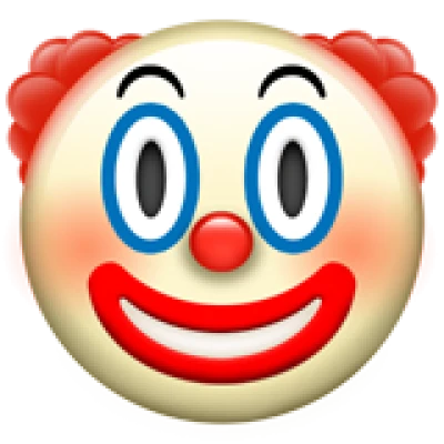 Clown Face Emoji PNG Transparent