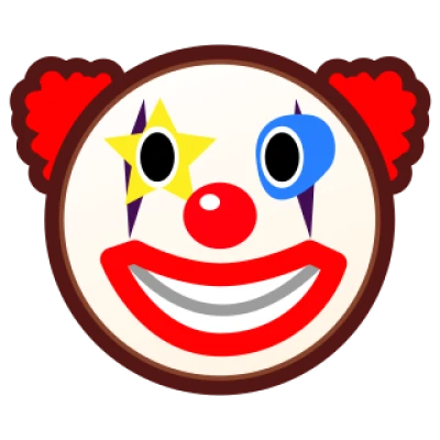 Clown Face Emoji PNG Transparent