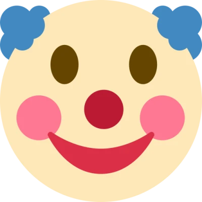 Clown Face Emoji PNG Transparent