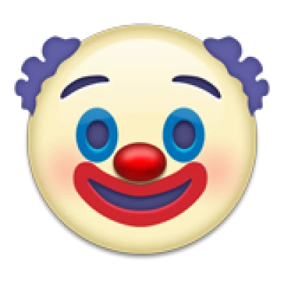 Clown Face Emoji PNG Transparent
