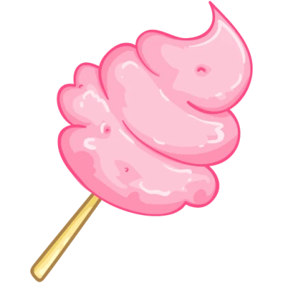Pink Cotton Candy Image PNG