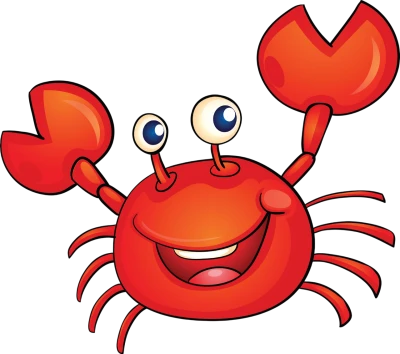 Red Crab Cartoon Clipart PNG