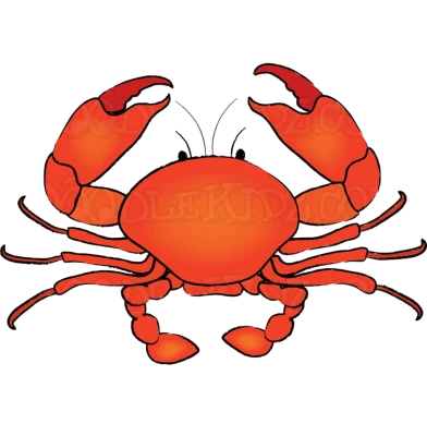 Red Crab Cartoon Clipart PNG