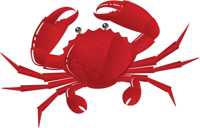 Red Crab Cartoon Clipart PNG