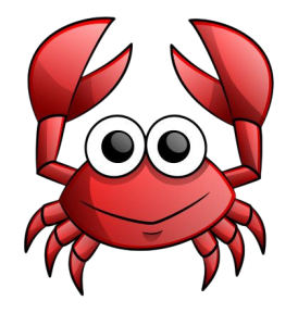 Red Crab Cartoon Clipart PNG