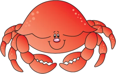 Red Crab Cartoon Clipart PNG
