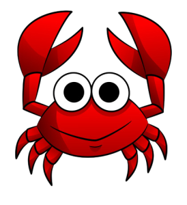 Red Crab Cartoon Clipart PNG