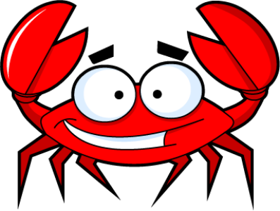 Red Crab Cartoon Clipart PNG